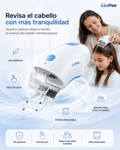 Cepillo Aspirador Saca Piojos Y Liendres